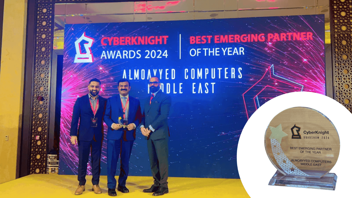 ACME team receiving CyberKnight Best Emerging Partner of the Year award 2024